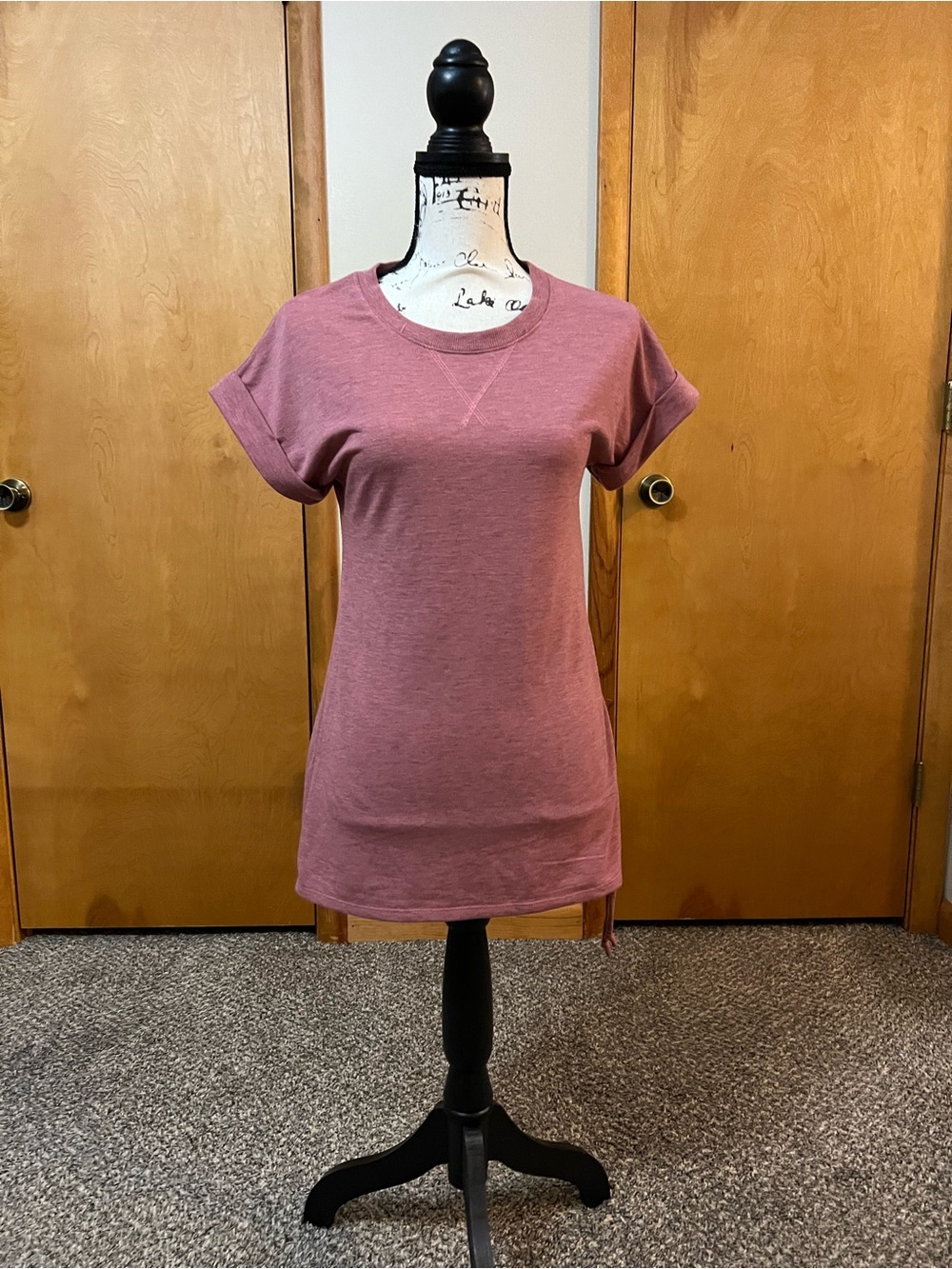 Signature Studio Short-Sleeve Tunic Top - Rose Mauve